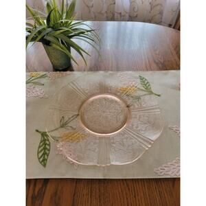 Vintage American Sweetheart Platter Pink Depression Glass, Salver Plate, 11-1/2"